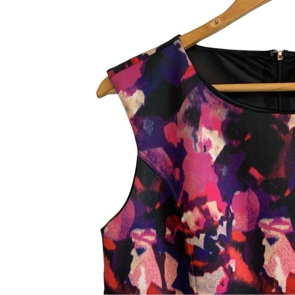 Cynthia Rowley Dark Pink and Purple Floral Mini Party Dress - Picture 5 of 9